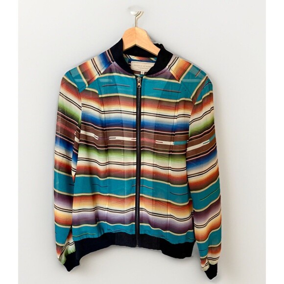 Double D Ranch Sheer Jacket, Southwest, MultiColor, Size Small, Full Zip - Picture 1 of 4